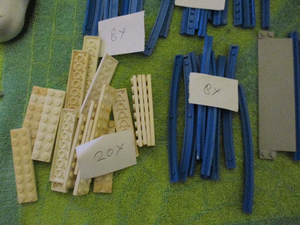 oude blauwe rails niet elecktrichs Zie foto s, Ophalen of Verzenden, Gebruikt, Complete set, Lego