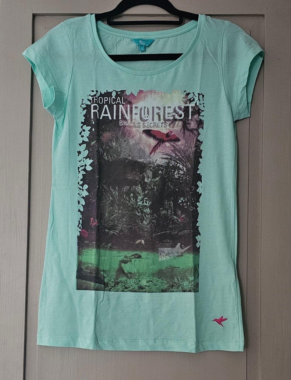 Nieuw MBJ T-shirt met tropische print - Maat S, Kleding | Dames, Nieuw, Ophalen of Verzenden, Korte mouw, Maat 36 (S)