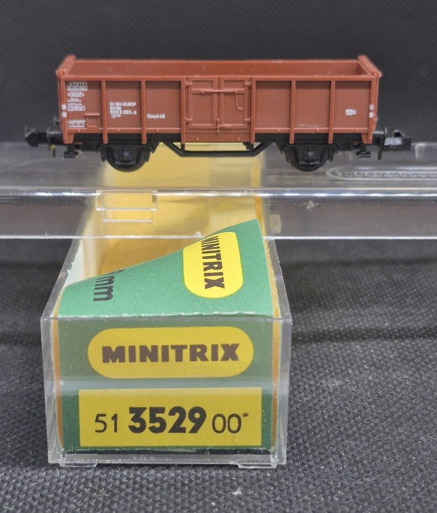 Minitrix 3529 - open goederenwagen E035 (14814), Gebruikt, Gelijkstroom, Trix, Wagon