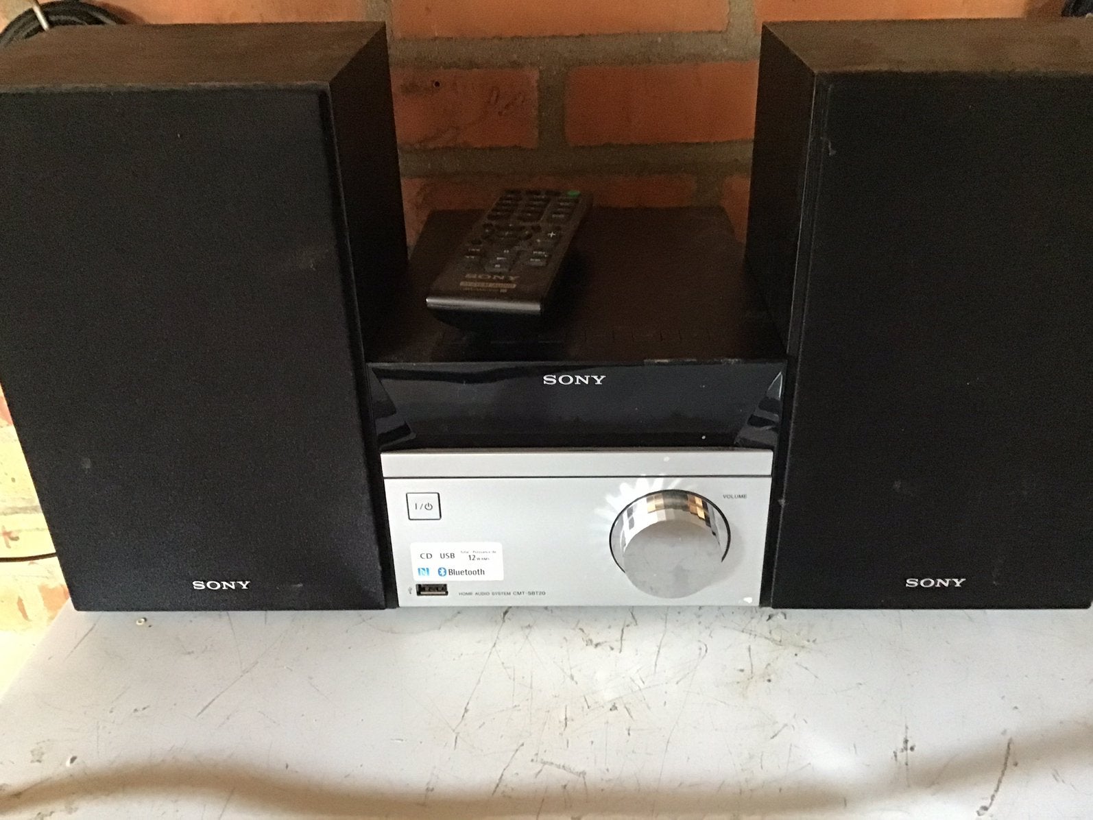 Sony aterioset met 2 boxen, Ophalen, Gebruikt, Tuner of Radio, Losse componenten