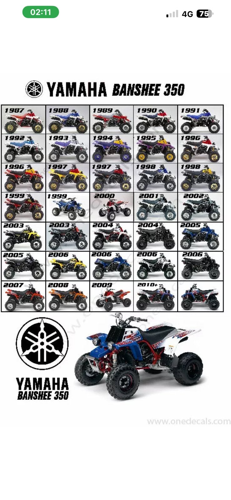 Yamaha Banhee 350 banner yfz 350 Quad banner, Ophalen of Verzenden, Yamaha