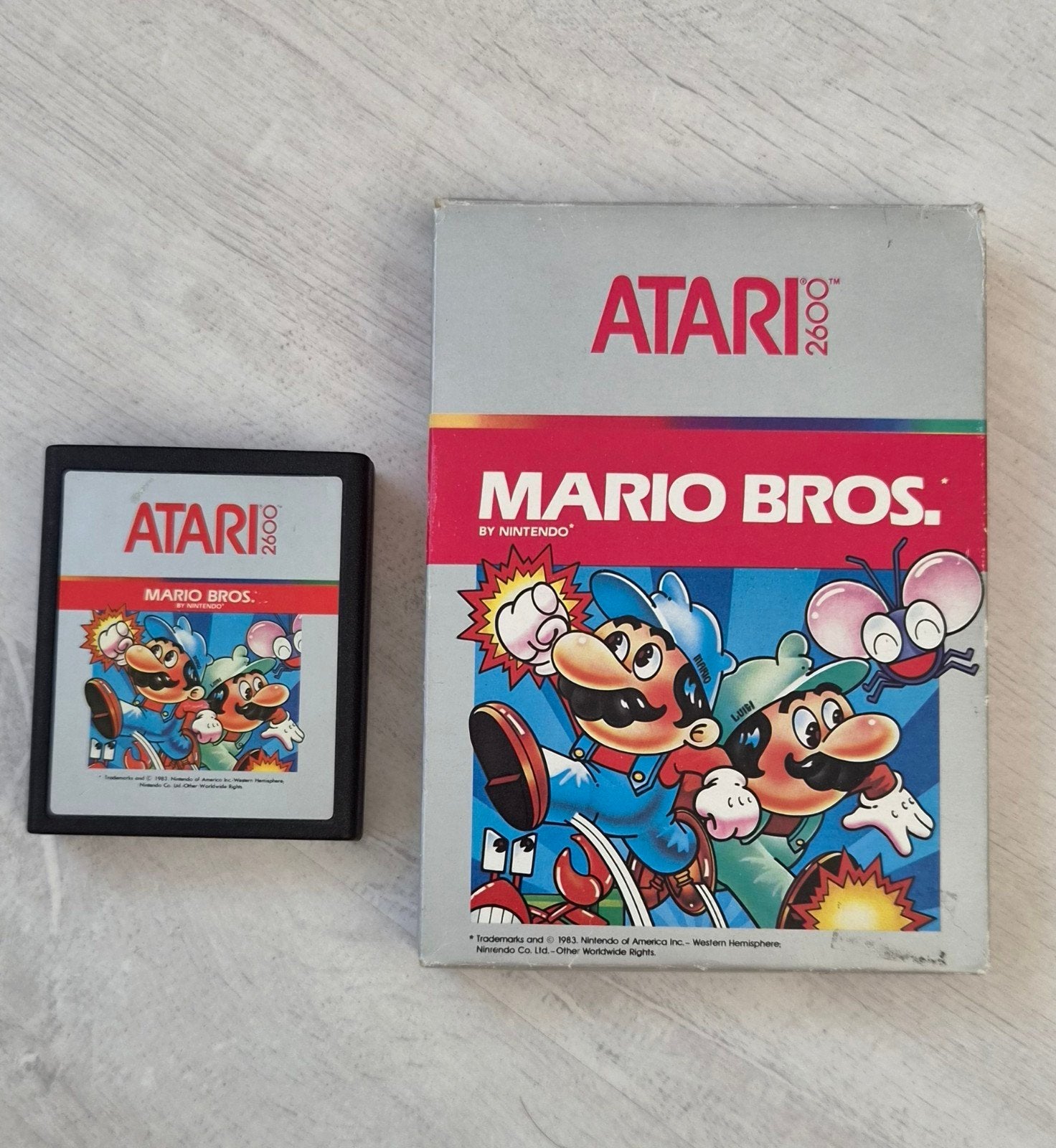 (Nintendo) Mario Bros. Atari 2600 - Compleet met doos en spe, Ophalen of Verzenden, Gebruikt, Platform, Atari 2600