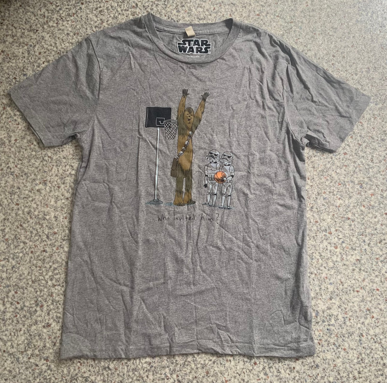 Star wars basketbal shirt mt M, Ophalen of Verzenden, Zo goed als nieuw, Maat 48/50 (M), Grijs