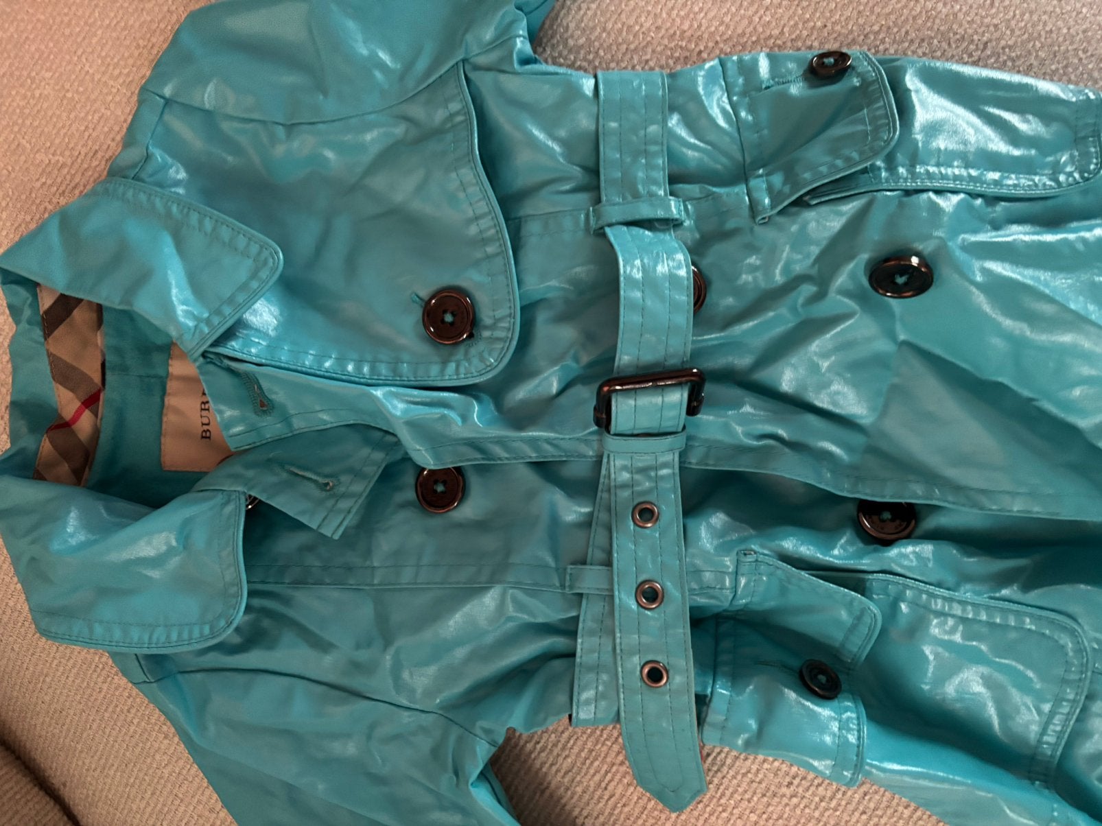 Burberry jas, Kinderen en Baby's, Ophalen of Verzenden, Zo goed als nieuw, Meisje, Jas