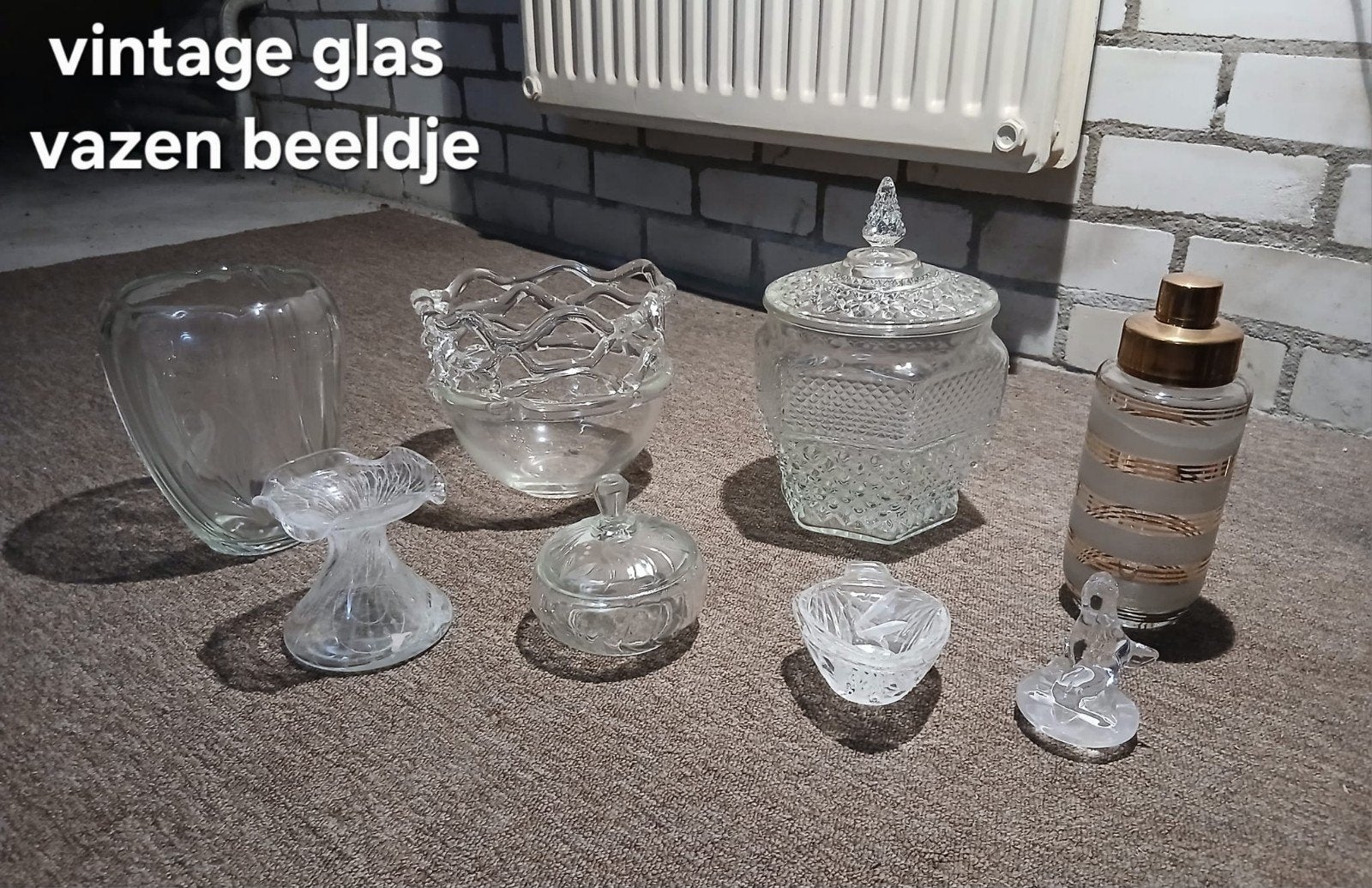 Oud vintage cocktail glas vazen schaal beeldje, Verzamelen, Glas en Borrelglaasjes, Ophalen of Verzenden, Zo goed als nieuw, Overige typen