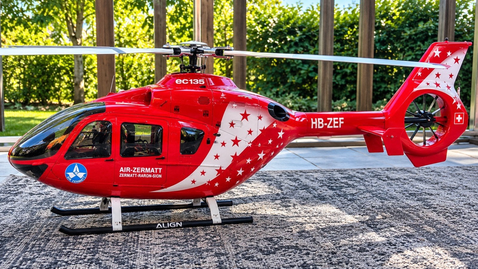 RC schaalmodel helikopter EC135 Air Zermatt + Futaba FX-20, Ophalen