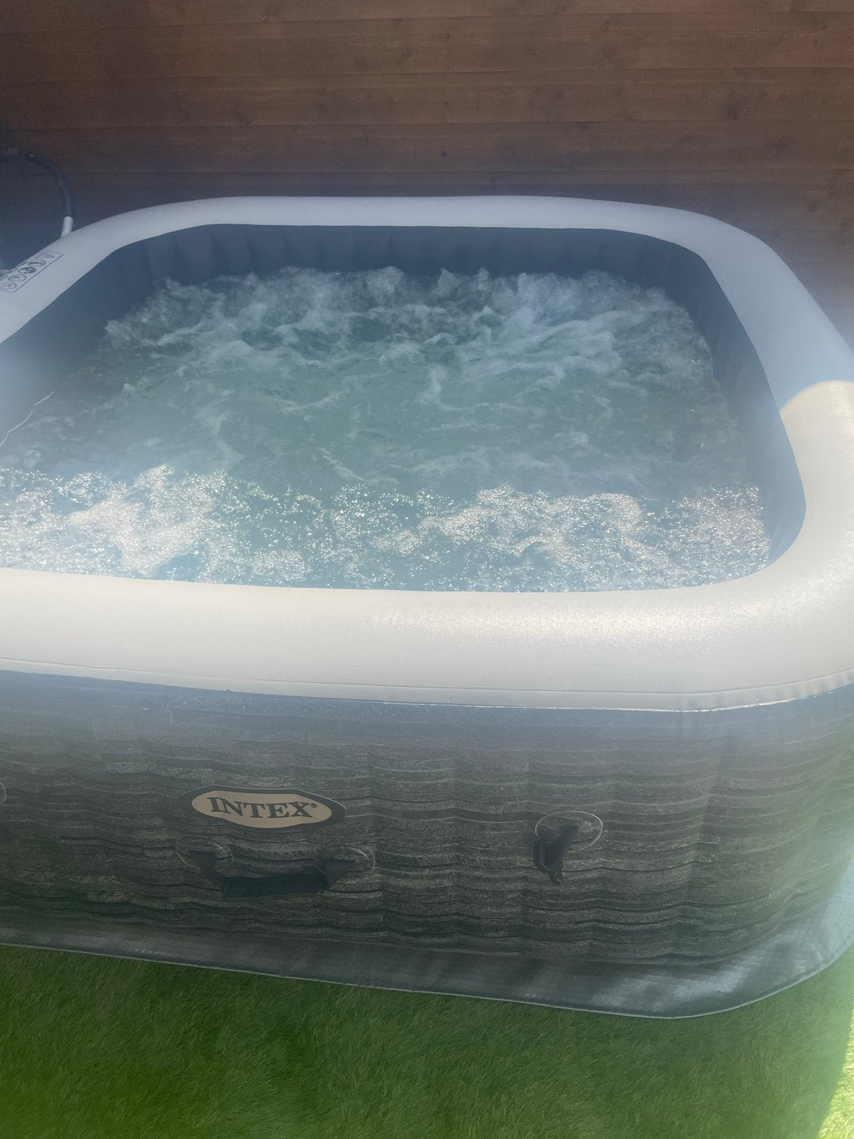 Intex Pure Spa Bubble opblaasbare jacuzzi 6p., Ophalen, Gebruikt, Filter, Opblaasbaar