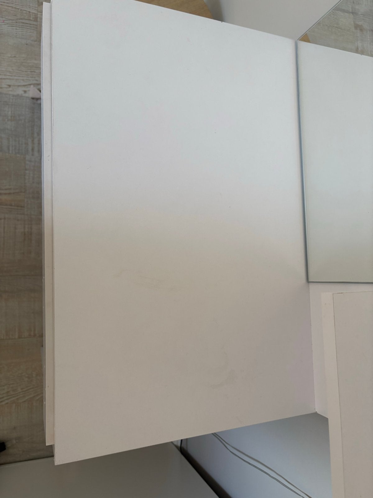 Witte kaptafel met spiegel en lades, Ophalen, Gebruikt, 50 tot 100 cm, 150 tot 200 cm