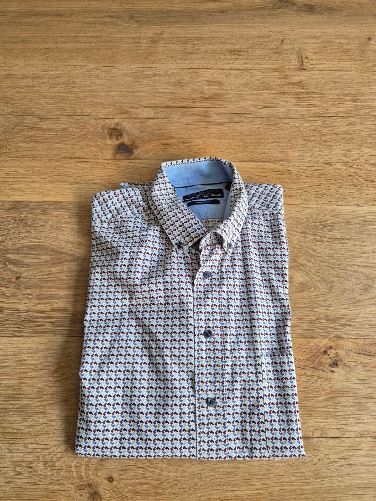 Stijlvol heren overhemd met patroon, Kleding | Heren, Onbekend, Meerkleurig, Ophalen of Verzenden, Zo goed als nieuw