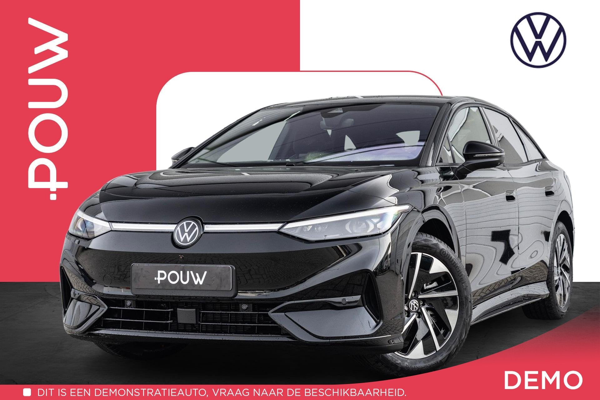 Volkswagen ID.7 286pk Pro Limited Edition 77 kWh | Trekhaak, Automaat, 12 maanden, Achterwielaandrijving, Zwart