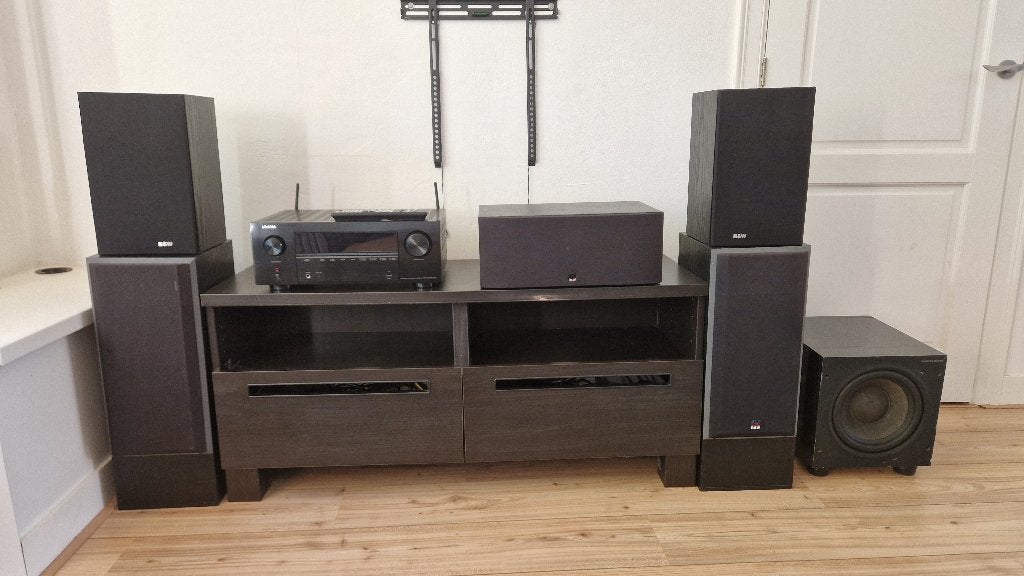 Complete Denon x2700H DAB + B&W speaker set, Ophalen, Denon, 60 tot 120 watt, Gebruikt