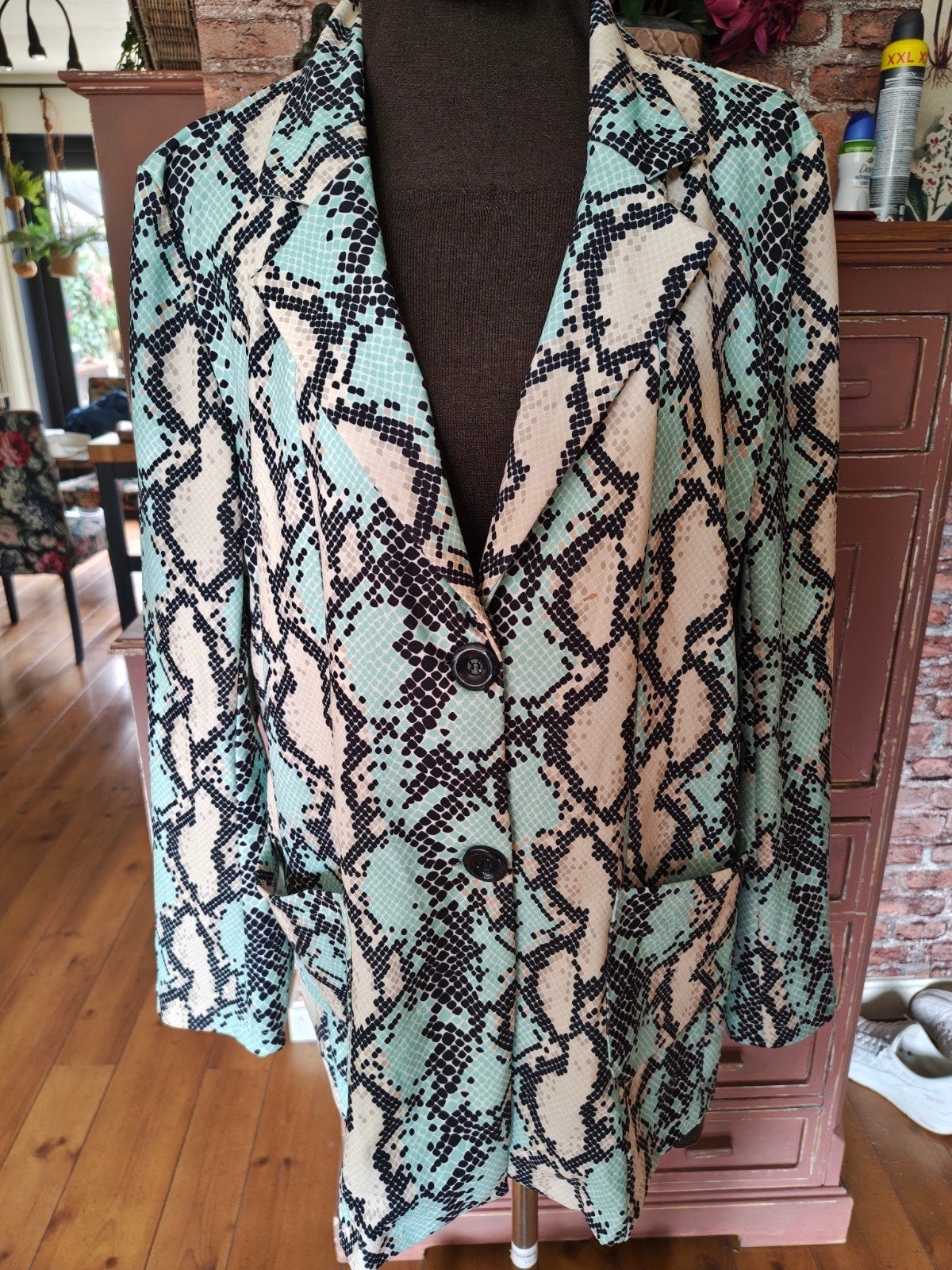 blazer maat l xl, Ophalen of Verzenden, Zo goed als nieuw, Maat 46/48 (XL) of groter, Blauw