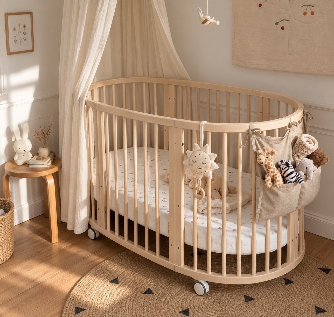 Stokke Sleepi Bed V2 - Natuurlijk Hout, Ophalen, Zo goed als nieuw, Ledikant