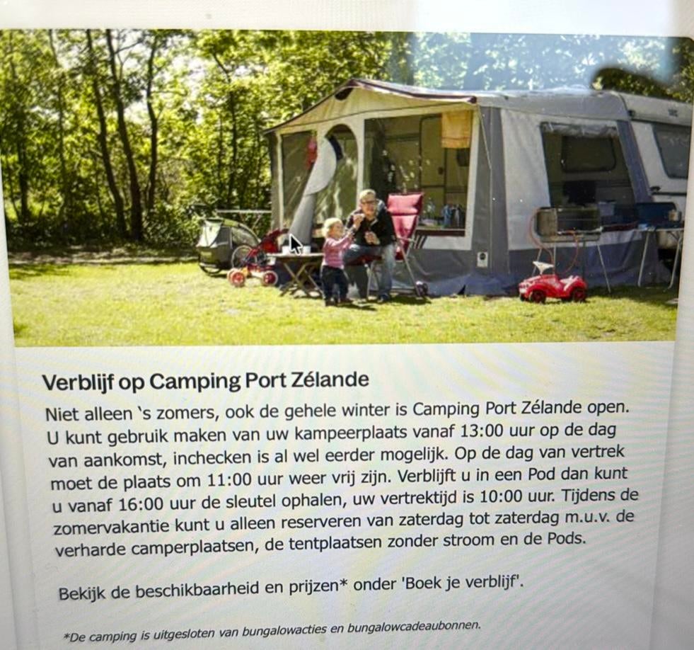 Campingplaats Port Zeelande tijdens concert at sea, Vakantie, Campings