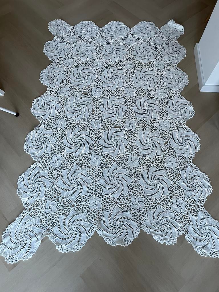Gehaakt vintage sprei wit, Ophalen of Verzenden
