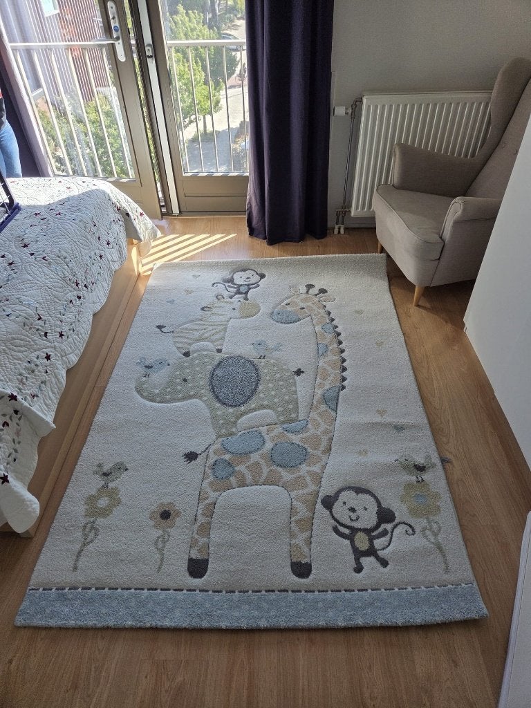 Kinder tapijt Merinos Maui Kids, Ophalen, 100 tot 150 cm, Beige, 150 tot 200 cm