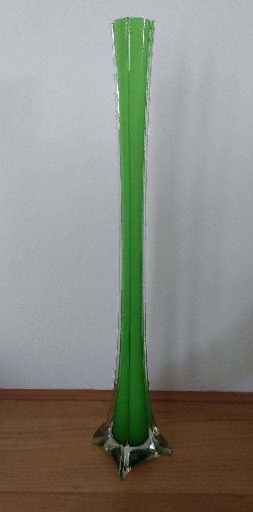 Vaas Murano, Huis en Inrichting, Ophalen of Verzenden, Geschikt voor droogbloemen, 60 cm, Groen