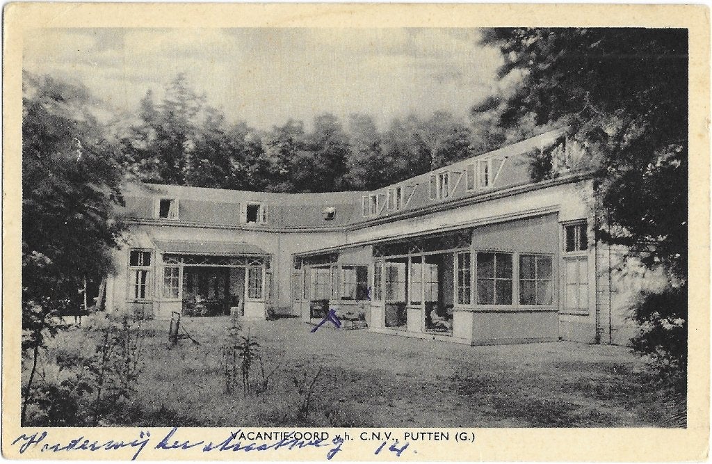 Putten, Vacantieoord v.h. C.N.V., Verzamelen, Ansichtkaarten | Nederland, Verzenden, 1940 tot 1960, Gelopen, Gelderland