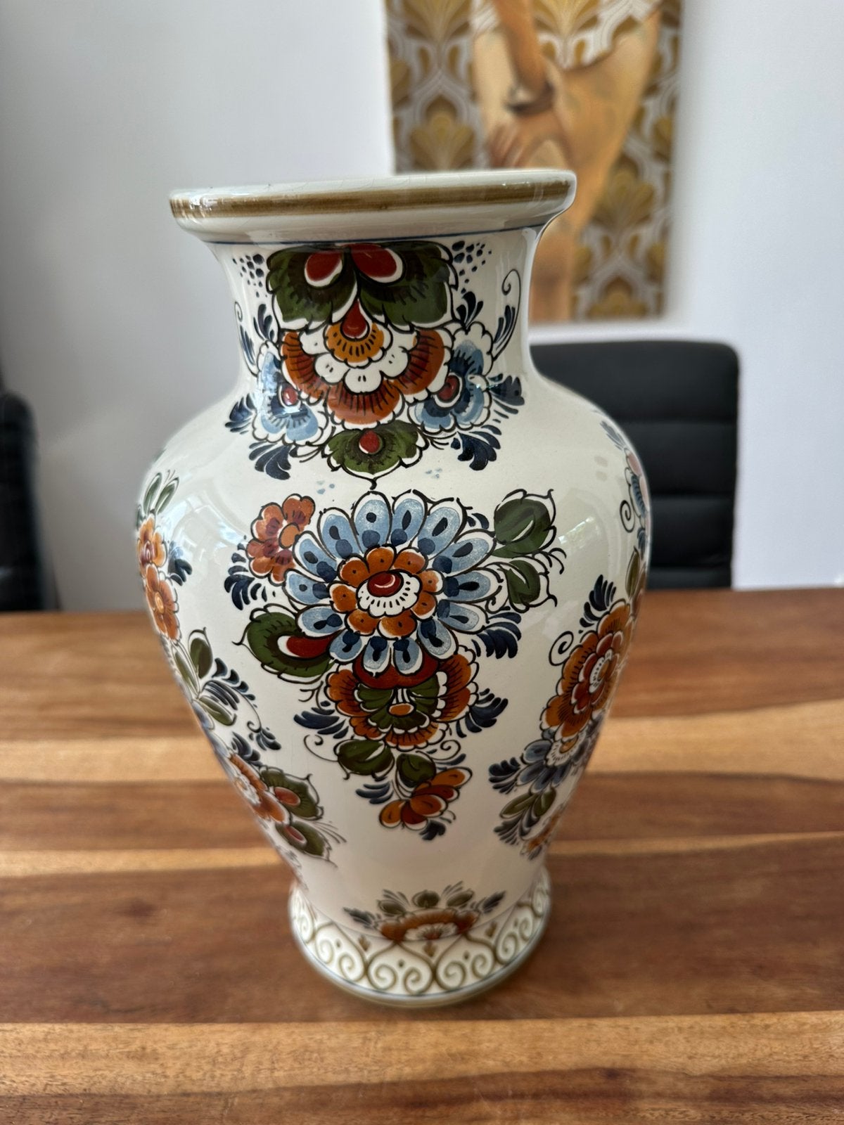 Prachtige Delfts polychrome vaas van Royal Goedewaagen, Ophalen of Verzenden