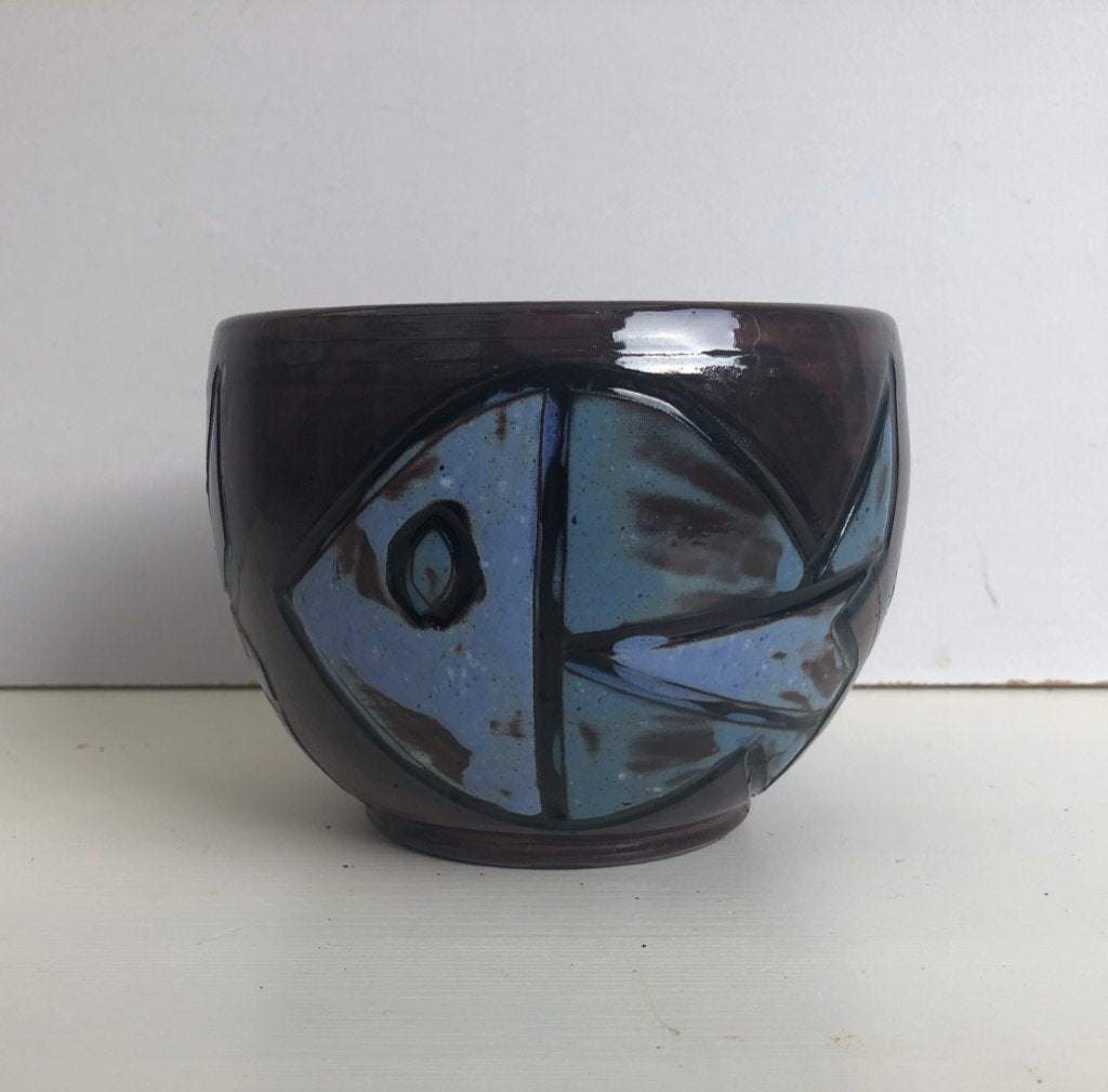 Henk Potters  bloempot - Vis motief - Vintage, Ophalen of Verzenden