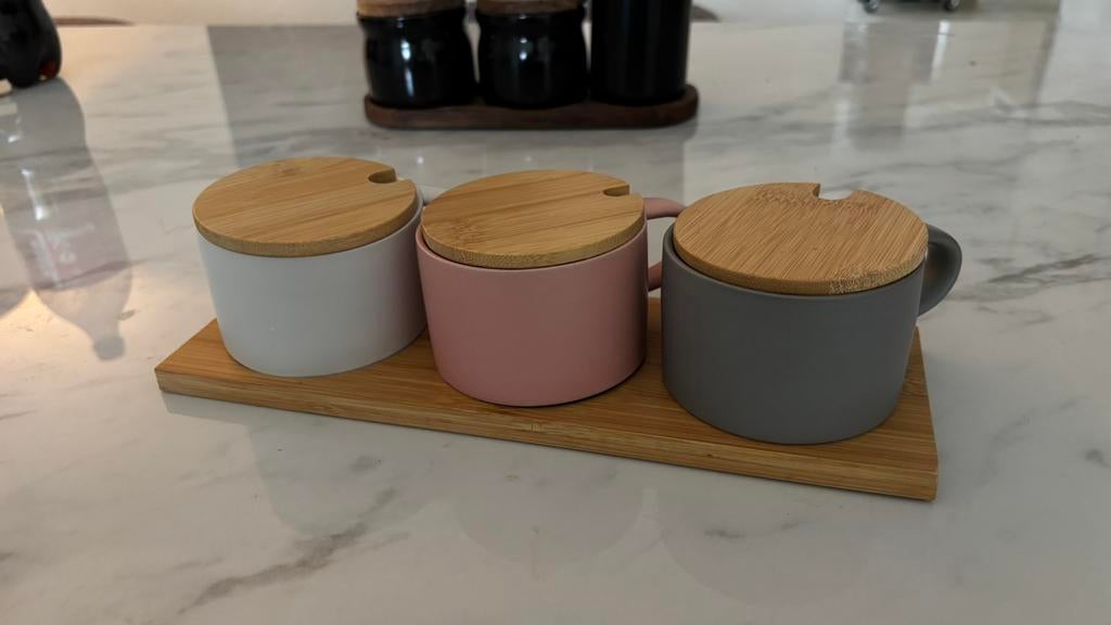 Condiment set without spoons; sugar bowls, Ophalen, Zo goed als nieuw, Overige typen
