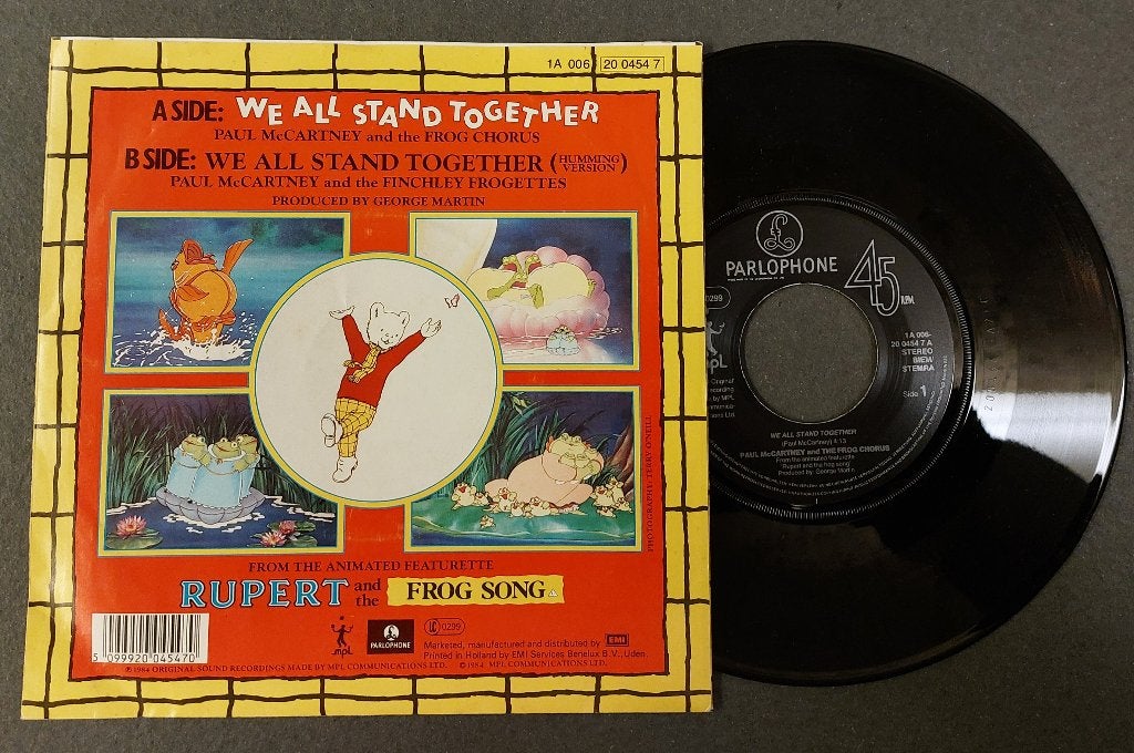 Paul McCartney SINGLE We all stand together Postcodeloterij, Gebruikt, 7 inch, Pop, Fotohoes
