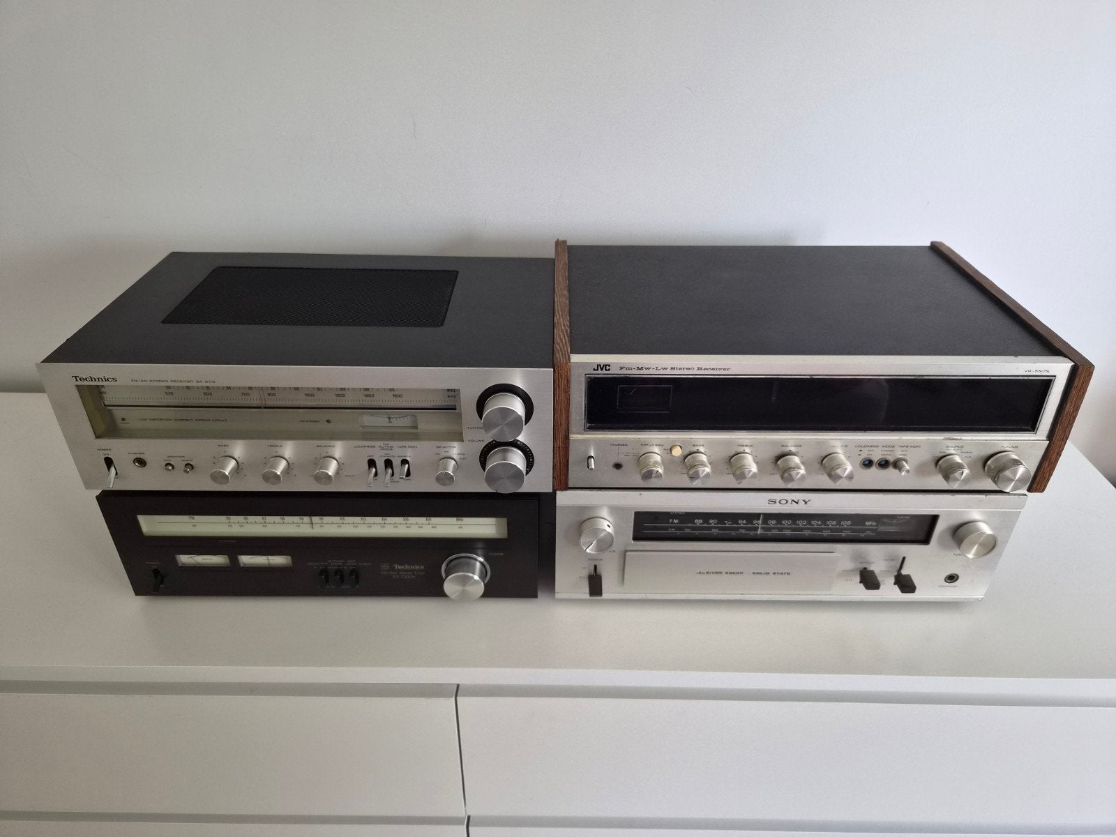 4 stuks vintage audio, Audio, Tv en Foto, Stereo-sets, Ophalen, JVC