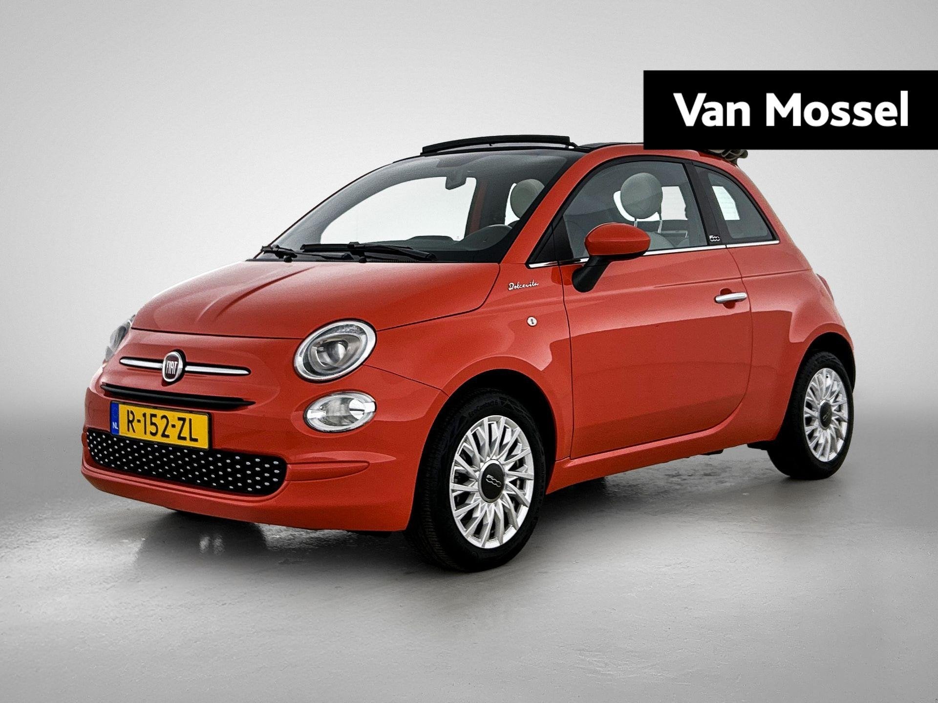 Fiat 500 C 1.0 Hybrid Dolcevita | PDC | Airco | Apple Carpla, Auto's, 12 maanden, Stof, Overige kleuren, 4 stoelen