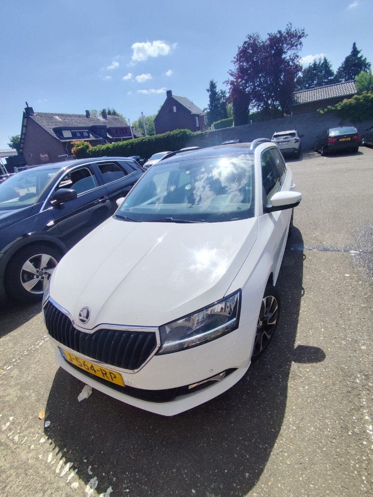 Skoda Fabia 1.0 business ed 95pk 2020 Wit met panoramadak, Auto's, Skoda, Voorwielaandrijving, Stof, Euro 6, 95 pk