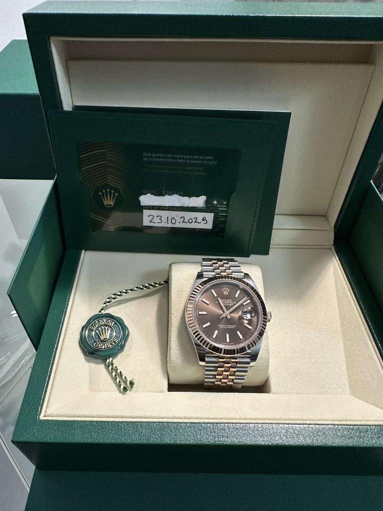 Rolex Datejust 41 Rosé Goud, Sieraden, Tassen en Uiterlijk, Horloges | Heren, Ophalen, Rolex, Polshorloge, Zo goed als nieuw