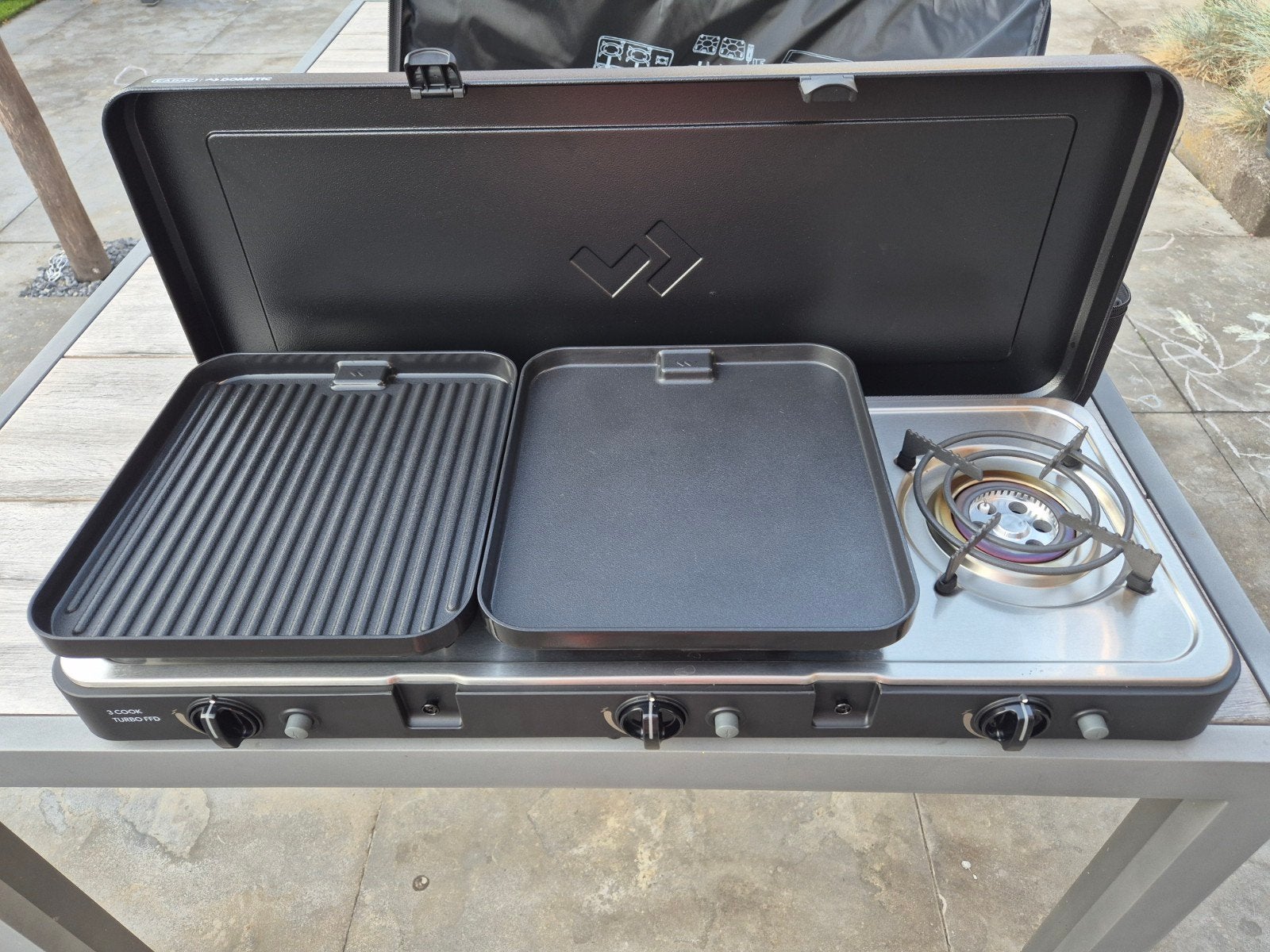 3 pits kooktoestel CADAC Dometic 3 Cook Turbo FFD Deluxe, Ophalen of Verzenden, Zo goed als nieuw