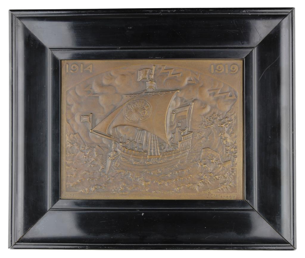 J.C. Wienecke PLAQUETTES REGERINGSBELEID EERSTE WERELDOORLOG, Verzenden