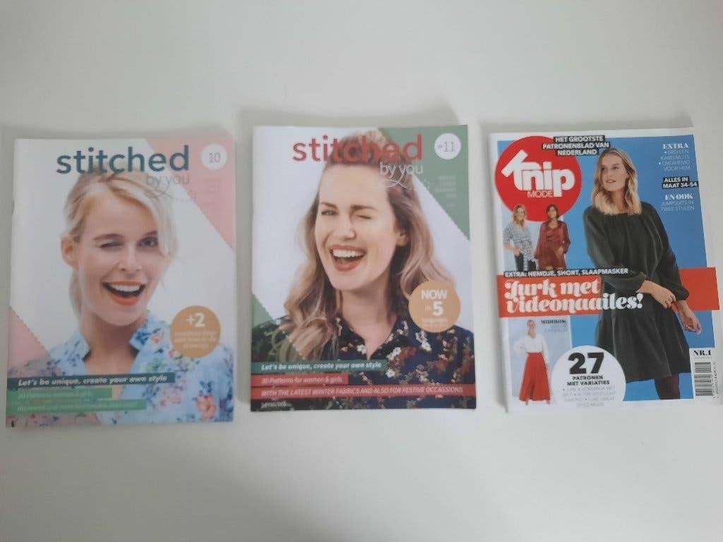 drie modebladen 2 x STICHED by you en 1 x KNIP MODE, Ophalen of Verzenden, Zo goed als nieuw, Vrouw, Overige merken