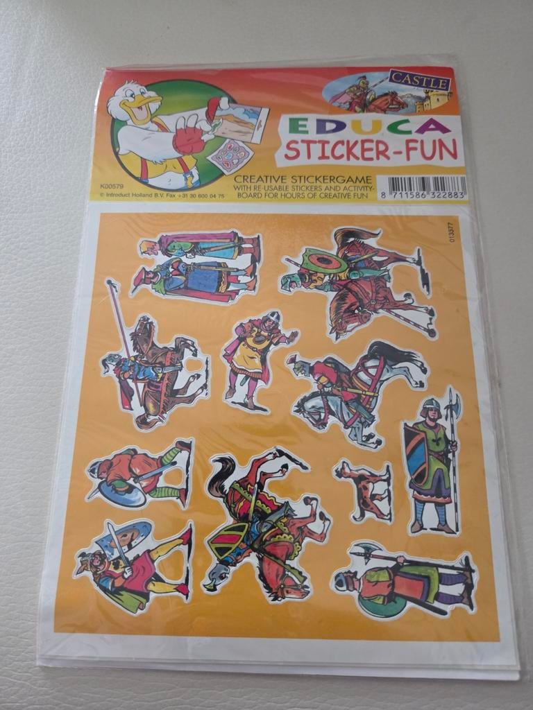 4 x Educa Sticker-Fun o.a  Castle stickers en Fantasy Home, Ophalen of Verzenden, Nieuw, Meerdere stickers