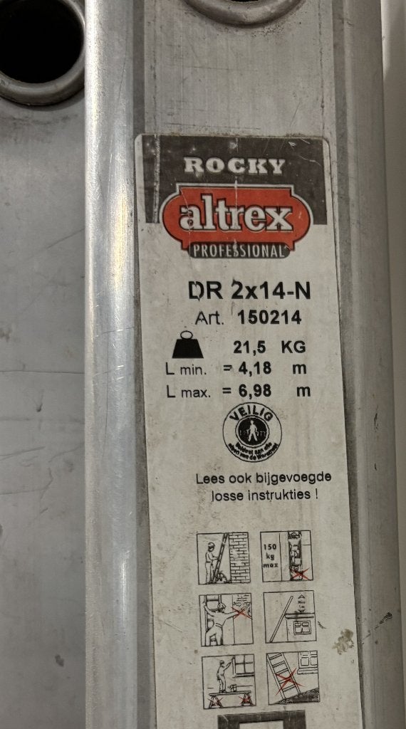 aluminium ladder, Ophalen, Gebruikt, Ladder, Opvouwbaar of Inschuifbaar