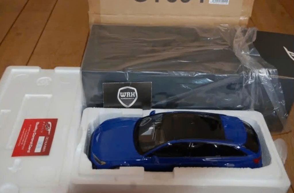 1:18 AUDI RS6 AVANT C8 nogaro blue GT854 GT spirit WRH, Verzenden, Zo goed als nieuw, Auto, Overige merken