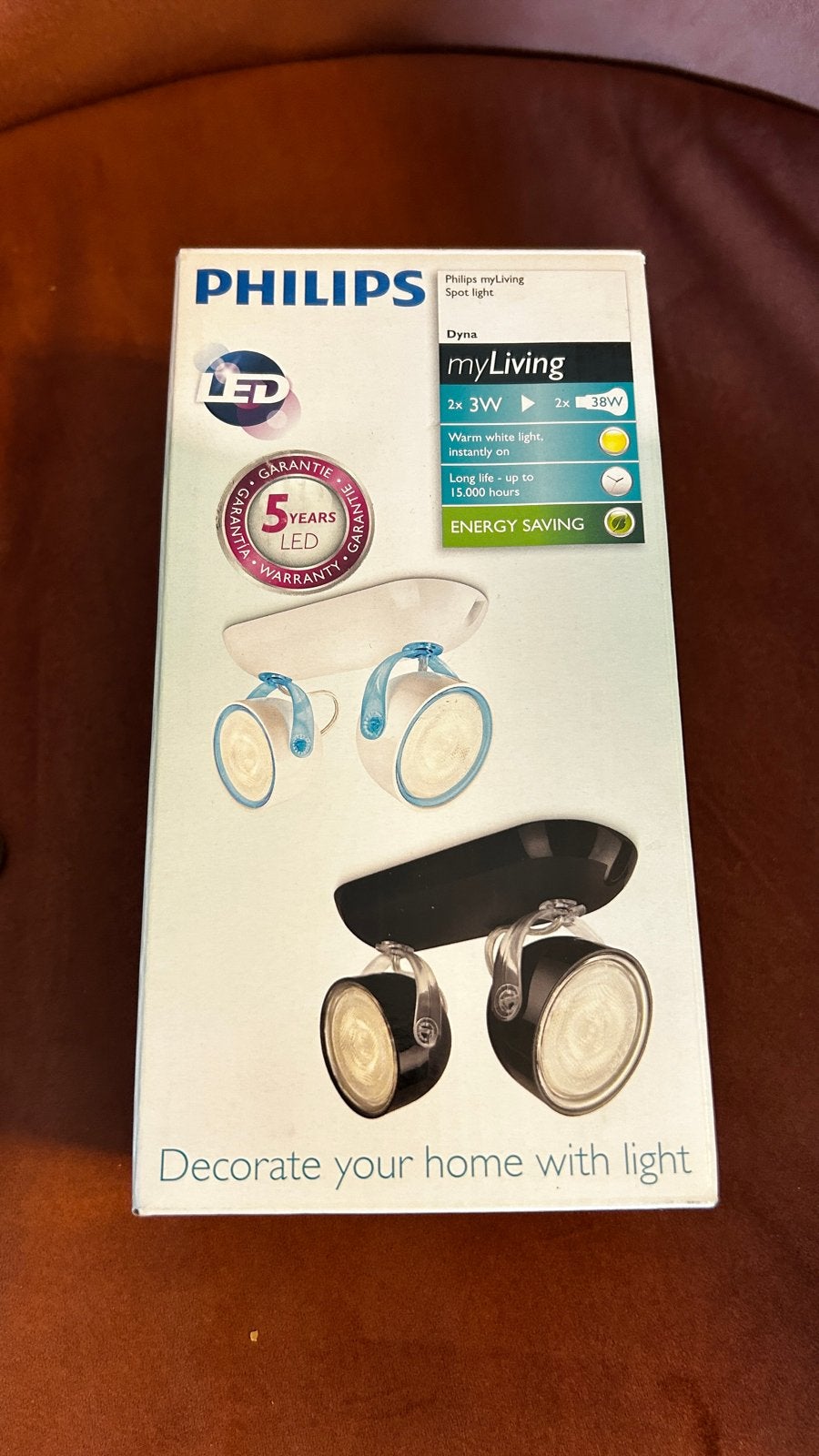 Philips myLiving Dyna LED Spots - Warm Wit Licht, Huis en Inrichting, Lampen | Spots, Ophalen of Verzenden, Nieuw, Plafondspot of Wandspot