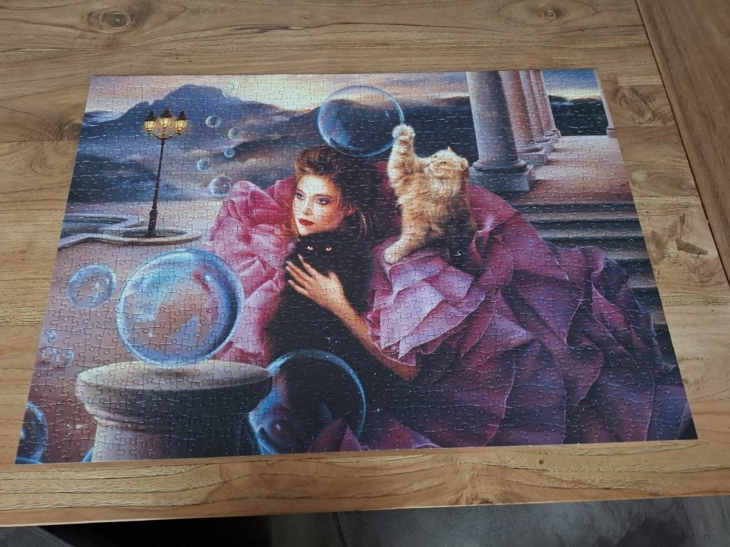 Puzzel Mystic Melody droomuur 1000 stukjes 693 x 493 mm, Ophalen of Verzenden, 500 t/m 1500 stukjes, Zo goed als nieuw, Legpuzzel