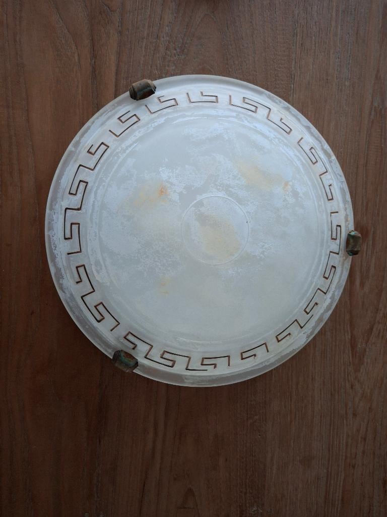 Plafondlamp, Ophalen of Verzenden, Gebruikt, Glas