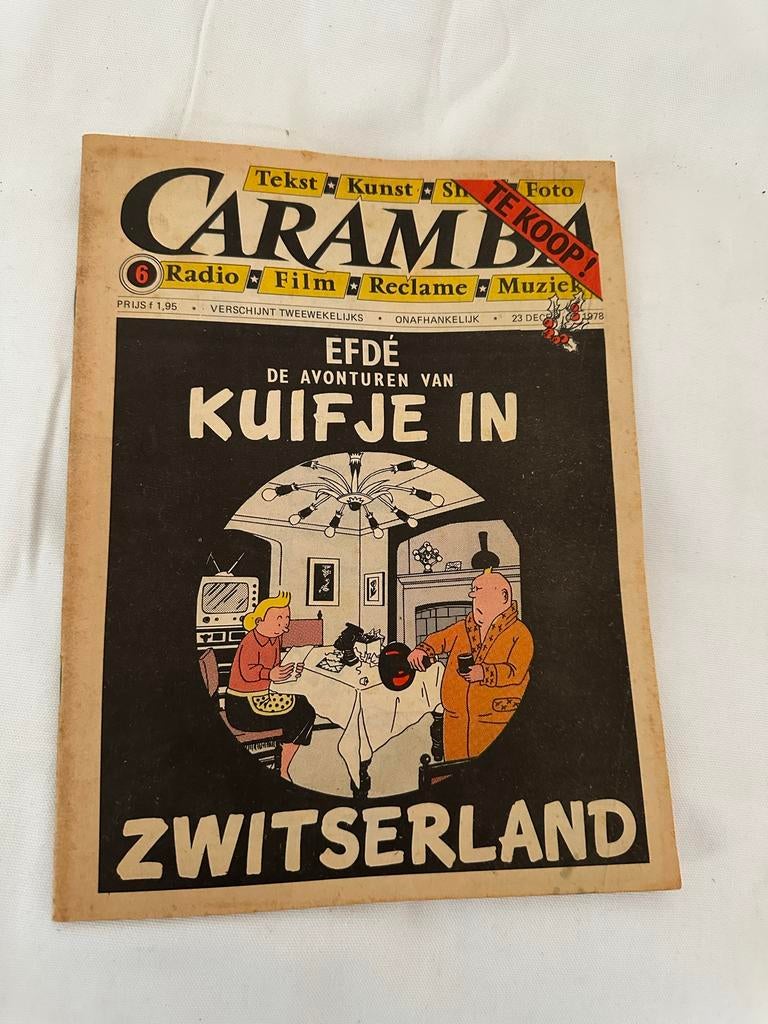 Kuifje in Zwitserland parodie, 1978, Boeken, Stripboeken, Eén stripboek, Ophalen of Verzenden, Gelezen
