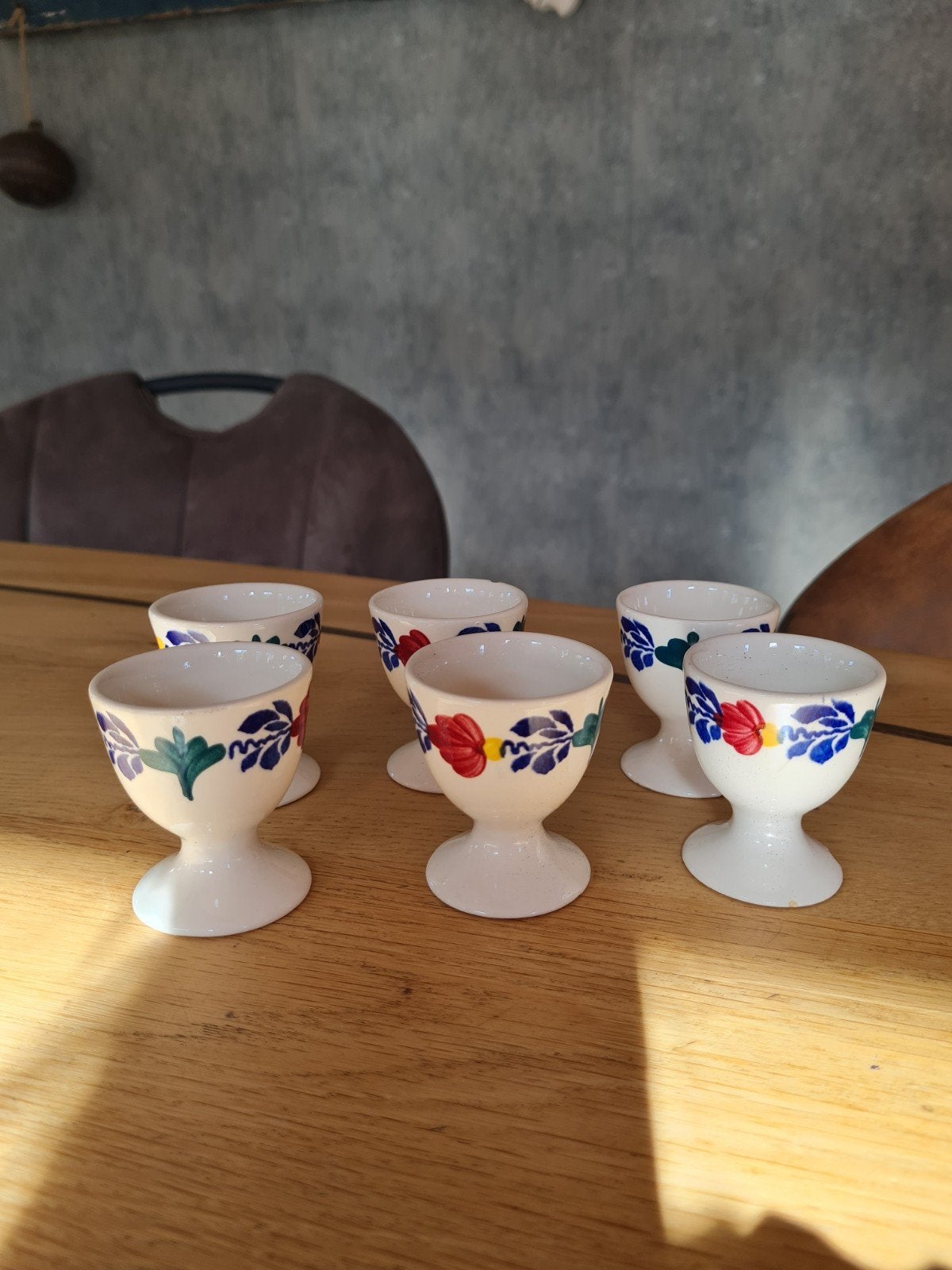 Set van 6 Boerenbont eierdopjes, Ophalen of Verzenden