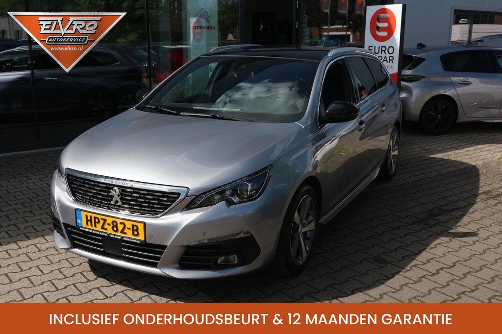 Peugeot 308 SW 1.2 PureTech GT AUTOMAAT NAVI CAMERA KEYLESS, 12 maanden, Gebruikt, 1199 cc, Leder en Stof