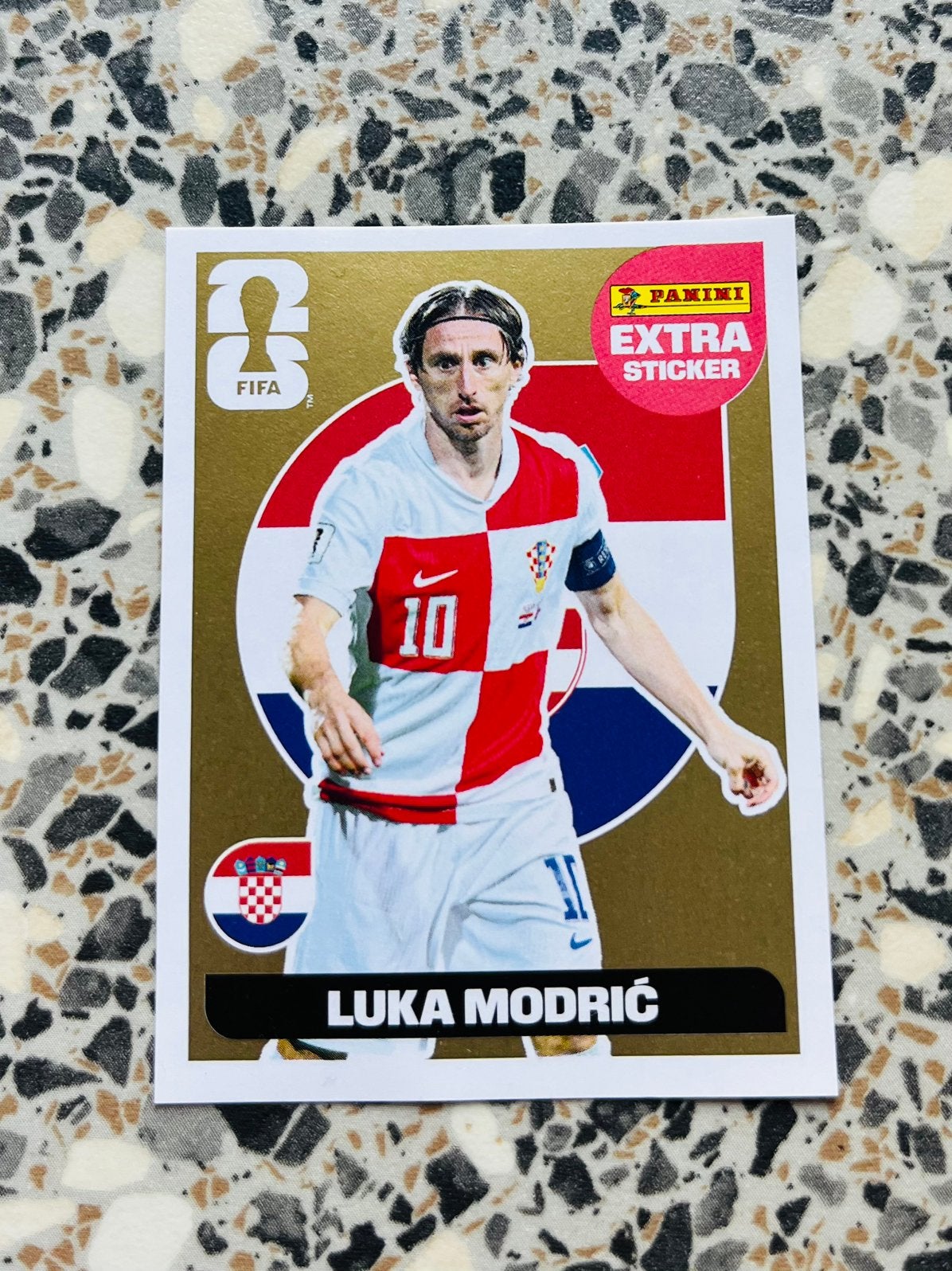 Te koop; Panini extra Gold Luka Modric, Ophalen of Verzenden, Nieuw, Plaatje