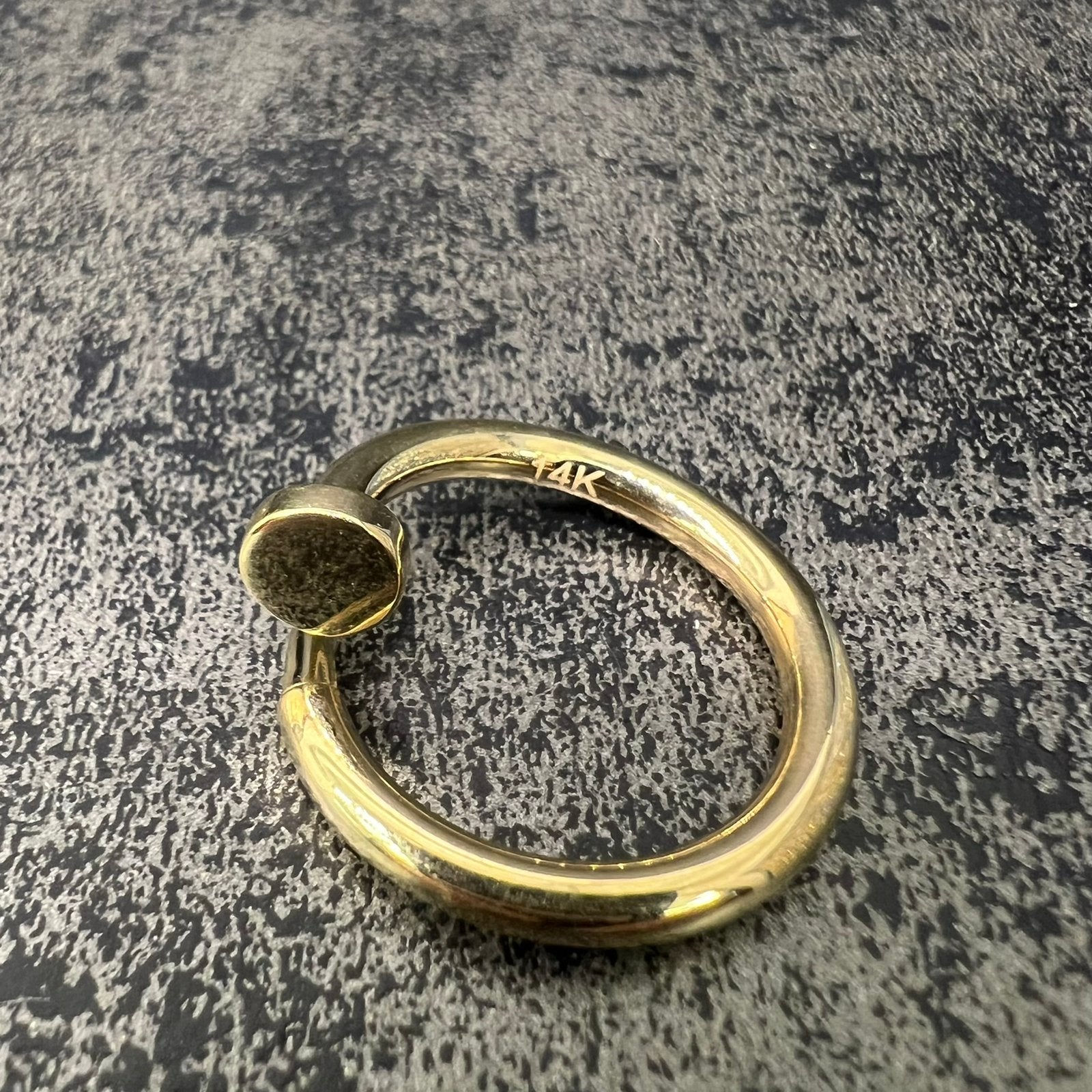 14k gouden ring spijker model, Ophalen of Verzenden, Nieuw, Goud, Dame