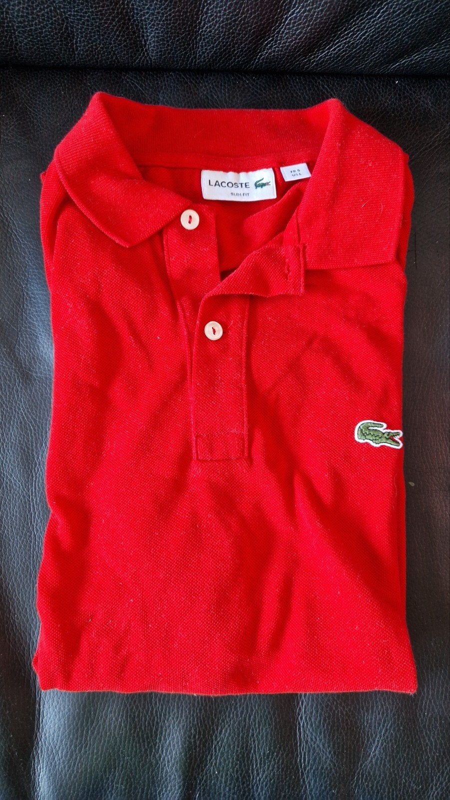 Lacoste Slim Fit Polo Rood Maat L, Maat 52/54 (L), Lacoste, Ophalen of Verzenden, Zo goed als nieuw
