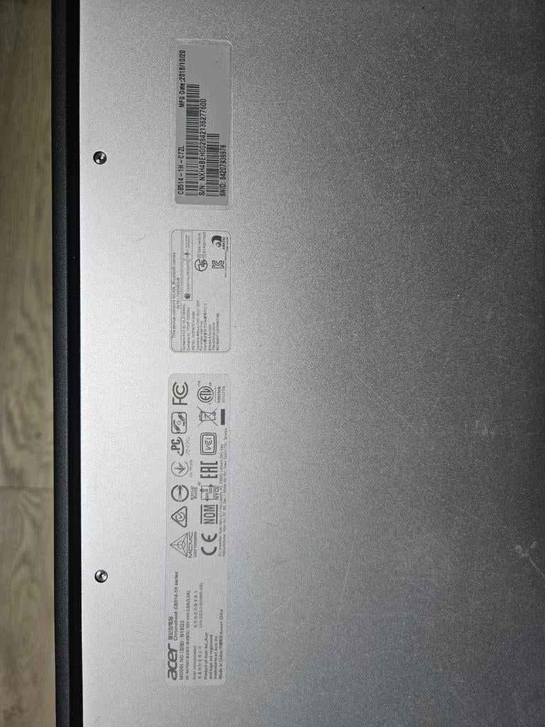 Acer Chromebook 14 inch CB514-1H (2018) met oplader, Ophalen of Verzenden, Gebruikt, 14 inch, Acer
