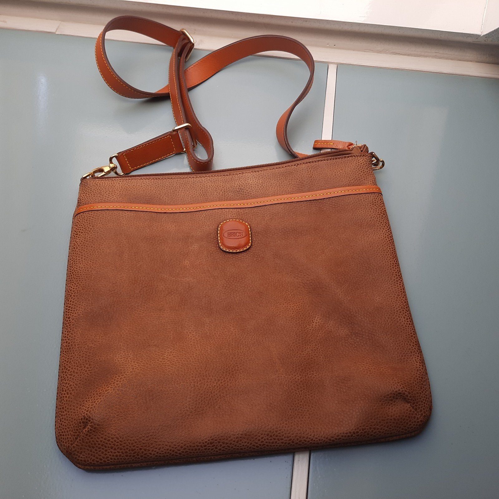 Bric's Life Crossbody Tas Cognac Bruin | Incl. Dustbag, Ophalen of Verzenden, Zo goed als nieuw, Bruin