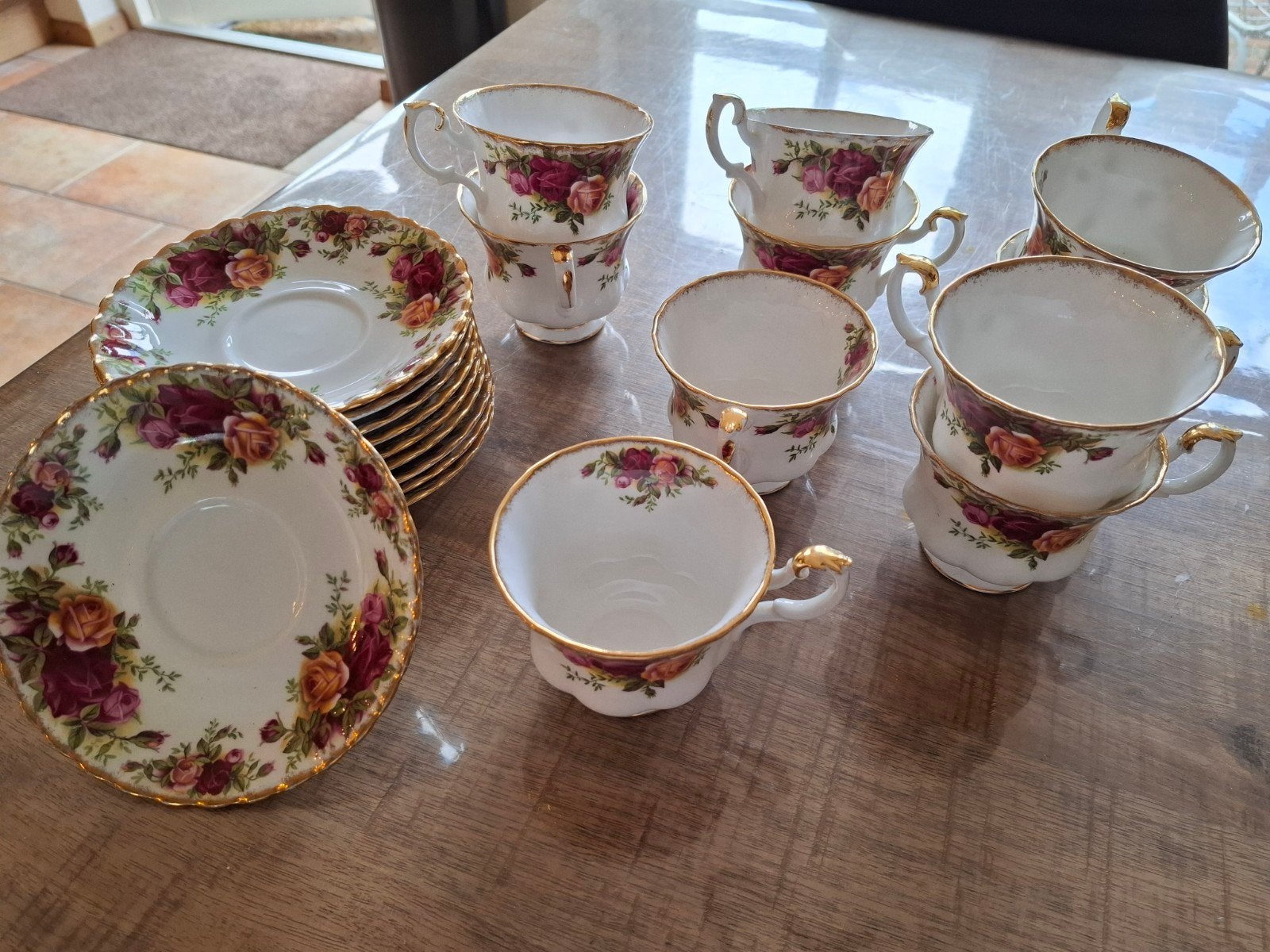 Royal Albert Old Country Roses Kop en Schotels (10 stuks), Huis en Inrichting, Keuken | Servies, Ophalen of Verzenden