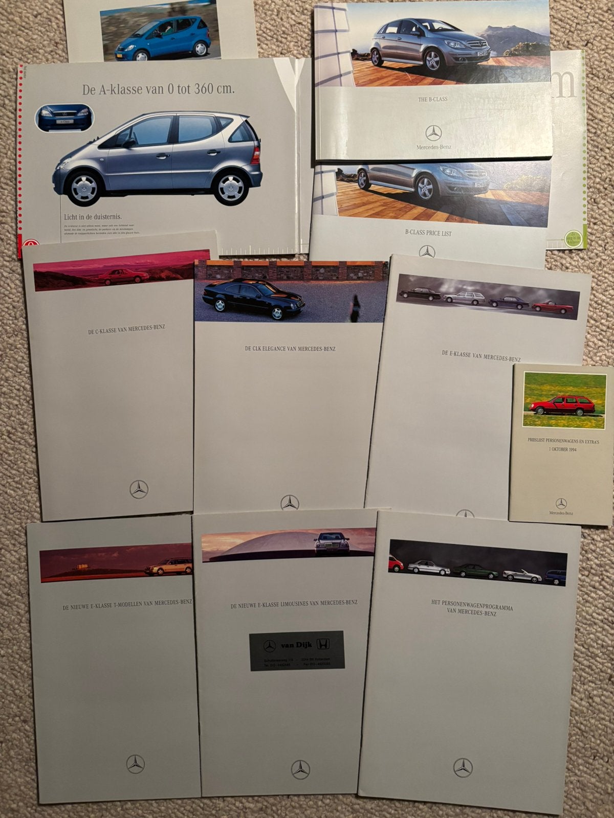 Pakket brochures Mercedes 1993-2006, Ophalen of Verzenden, Gelezen, Mercedes