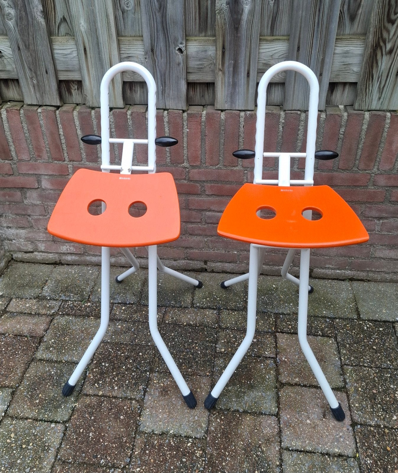 Vintage Brabantia Strijk-/Werkkrukken - Verstelbaar, Ophalen